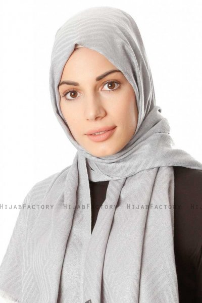 Caria - Light Grey Hijab - Madame Polo