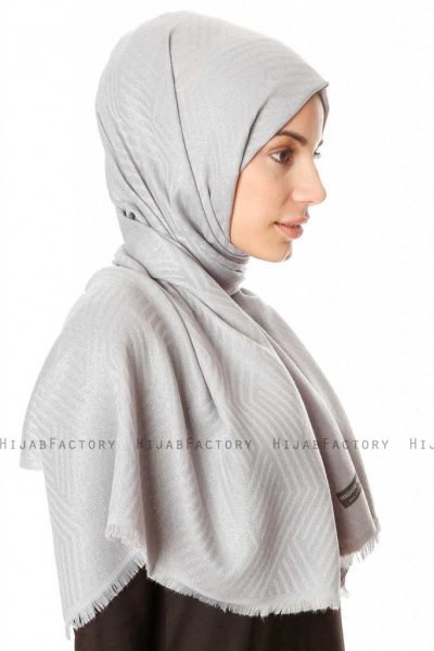 Caria - Light Grey Hijab - Madame Polo