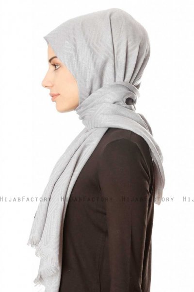 Caria - Light Grey Hijab - Madame Polo