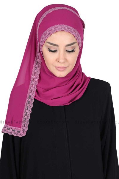 Carin - Fuchsia Practical Chiffon Hijab
