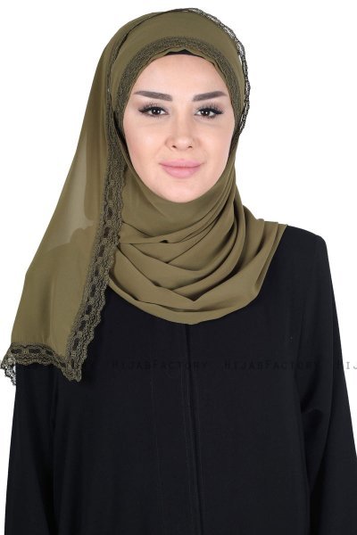 Carin - Khaki Practical Chiffon Hijab