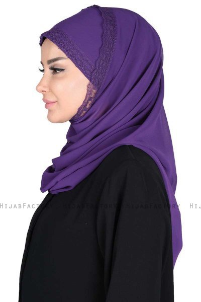 Carin - Purple Practical Chiffon Hijab