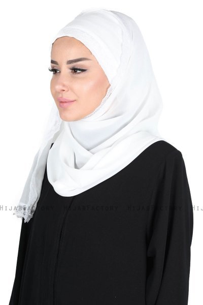 Carin - Offwhite Practical Chiffon Hijab