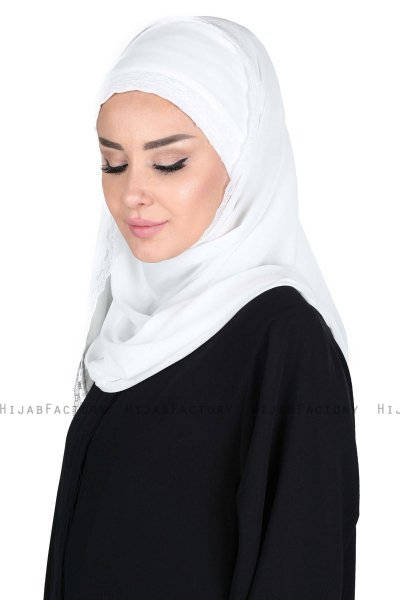 Carin - Offwhite Practical Chiffon Hijab