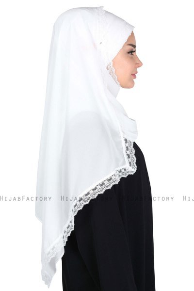 Carin - Offwhite Practical Chiffon Hijab