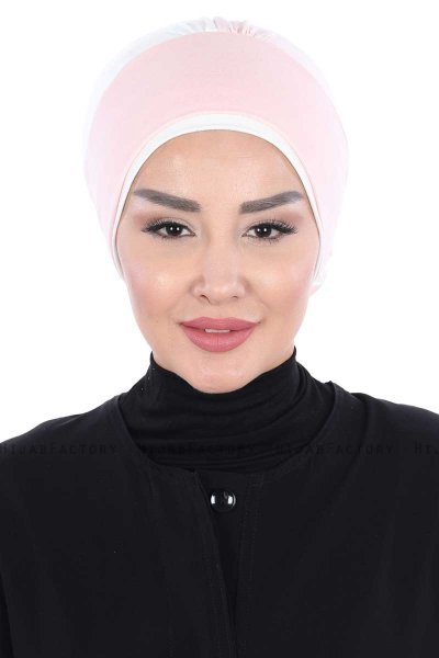 Clara - Dusty Pink & Creme Cotton Turban