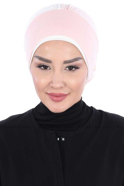 Clara - Dusty Pink & Creme Cotton Turban