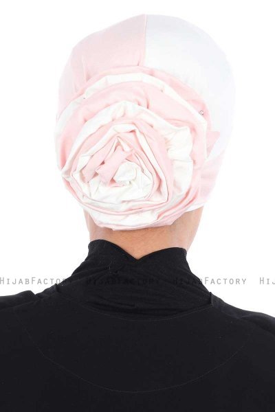 Clara - Dusty Pink & Creme Cotton Turban