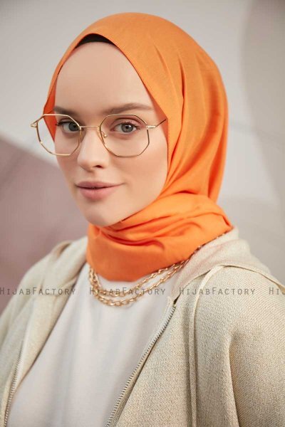 Silky Plain - Orange Hijab