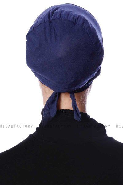 Defne - Navy Blue Parizien Underscarf - Ecardin