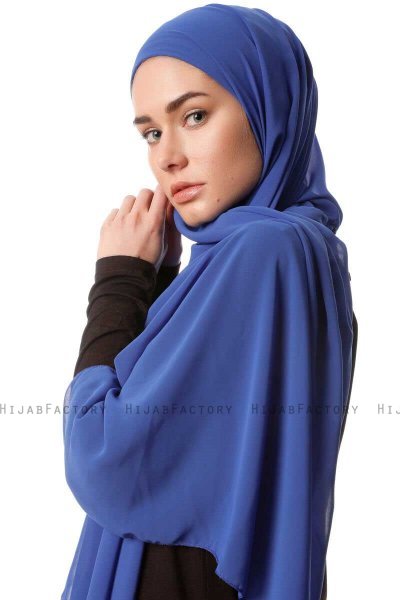 Derya - Blue Practical Chiffon Hijab