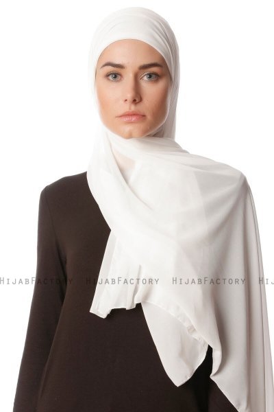 Derya - Creme Practical Chiffon Hijab