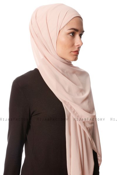 Derya - Light Beige Practical Chiffon Hijab