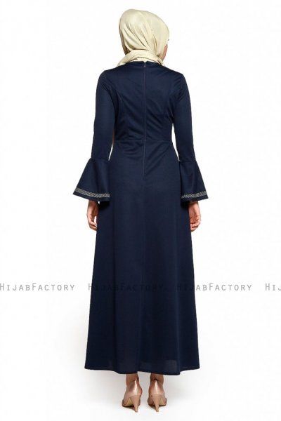 Deste - Navy Blue Dress - Miss Halima