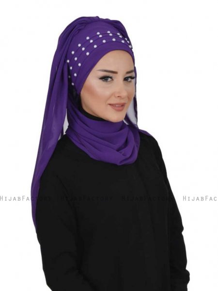 Diana Lila Praktisk Hijab Sjal Ayse Turban 326208c