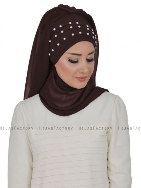 Diana Mörkbrun Praktisk Hijab Ayse Turban 326212-2