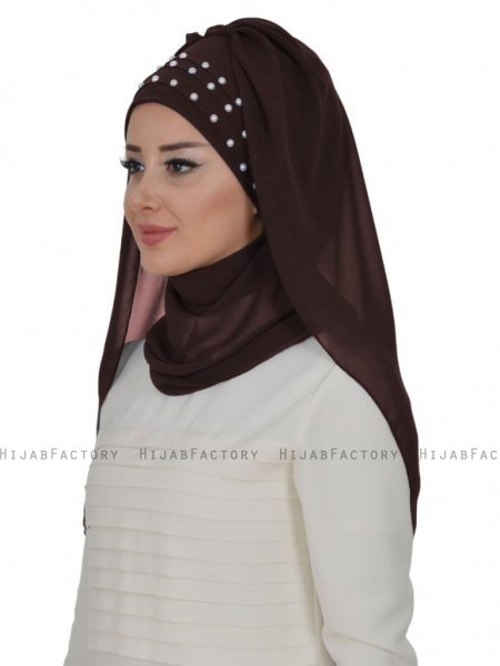 Diana Mörkbrun Praktisk Hijab Ayse Turban 326212-3