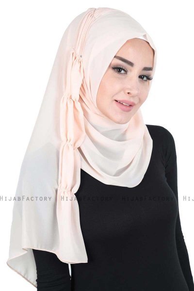Disa - Beige Practical Chiffon Hijab