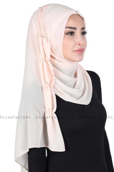 Disa - Beige Practical Chiffon Hijab