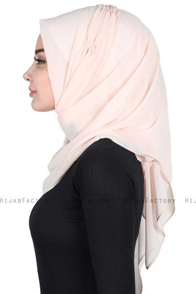 Disa - Beige Practical Chiffon Hijab