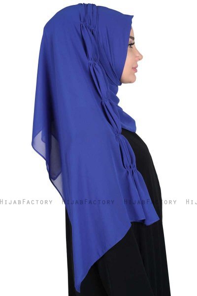 Disa - Blue Practical Chiffon Hijab