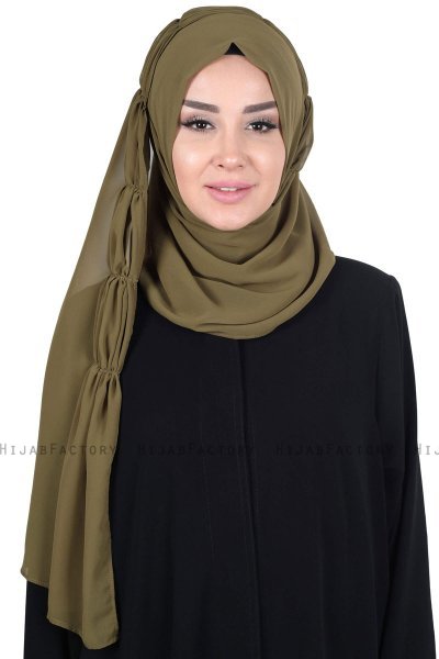 Disa - Khaki Practical Chiffon Hijab
