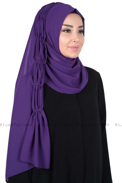 Disa - Purple Practical Chiffon Hijab