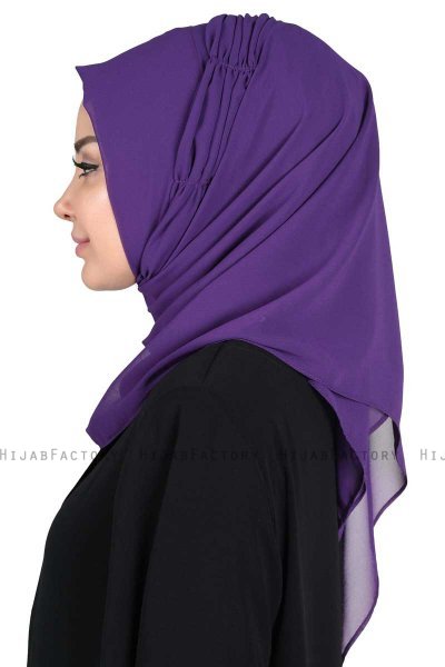 Disa - Purple Practical Chiffon Hijab