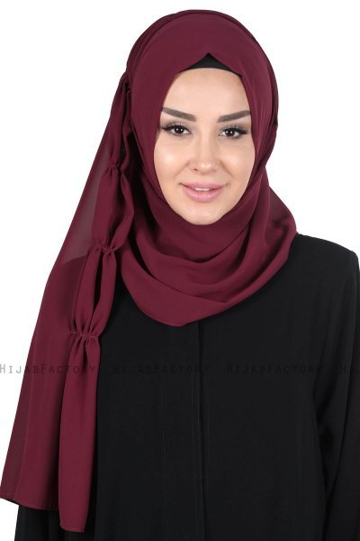 Disa - Plum Practical Chiffon Hijab