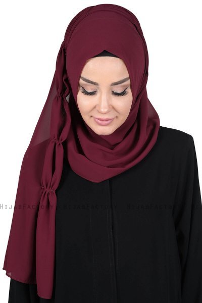 Disa - Plum Practical Chiffon Hijab