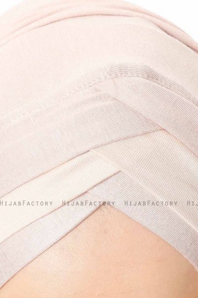 Duru - Dusty Pink & Beige Jersey Hijab