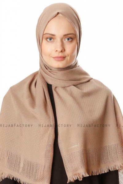 Ebru - Beige Cotton Hijab
