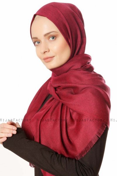 Ece - Dark Fuchsia Pashmina Hijab