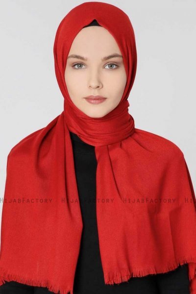 Ece Röd Pashmina Hijab Sjal Halsduk 400029a