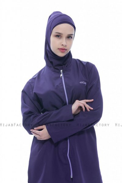 Elanur Plommon Burkini Tesmay 280444b