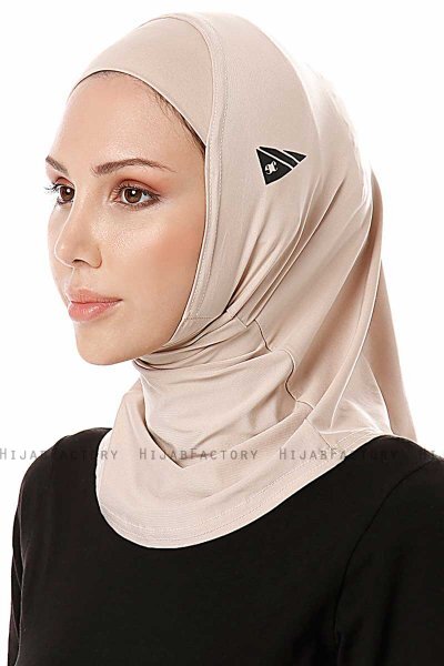 Elif - Light Taupe Sport Hijab - Ecardin