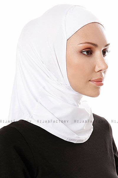Elif - White Sport Hijab - Ecardin