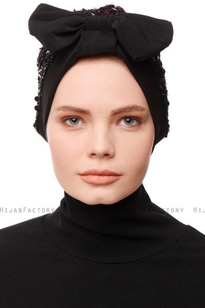 Enfleda - Black & Bordeaux Turban