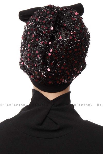 Enfleda - Black & Bordeaux Turban