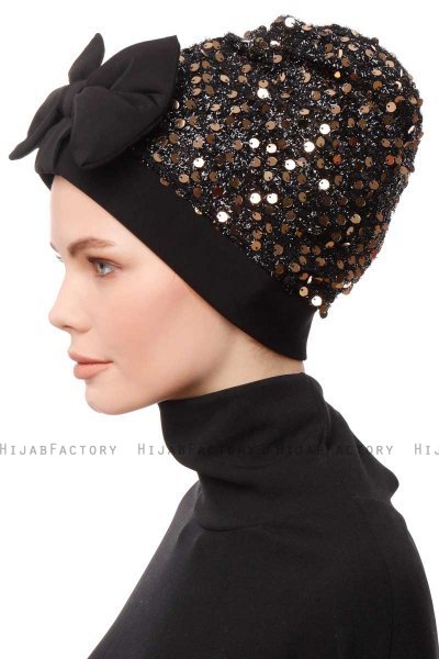 Enfleda - Black & Gold Turban