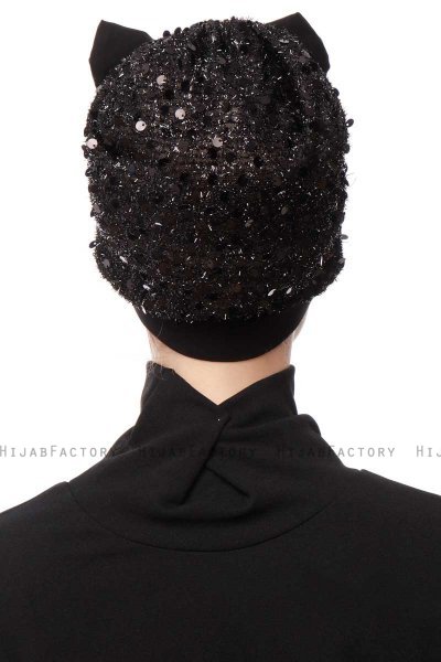 Enfleda - Black & Black Turban