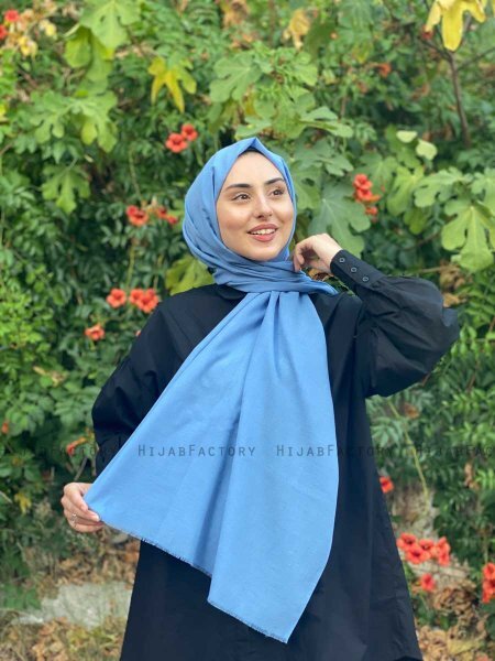 Ermina - Blue Cotton Hijab - Mirach