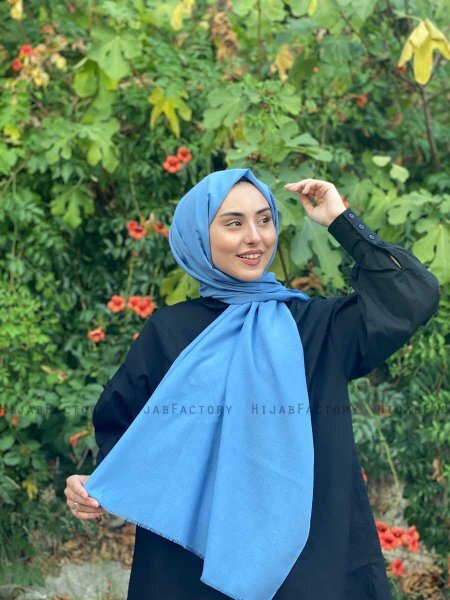 Ermina - Blue Cotton Hijab - Mirach