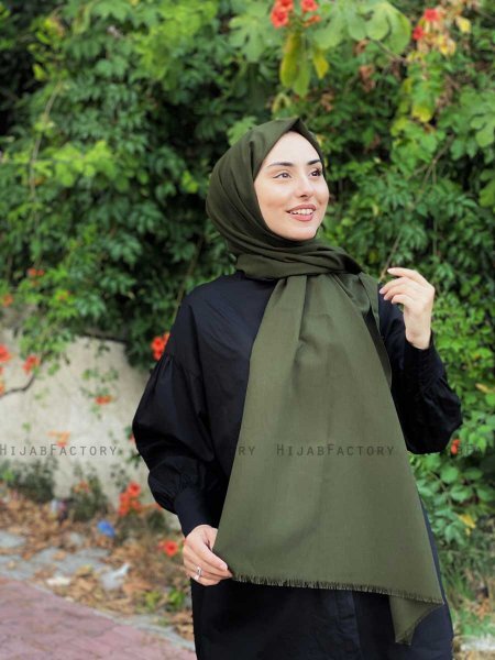 Ermina - Khaki Cotton Hijab - Mirach