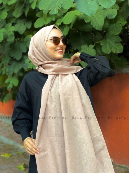 Ermina - Taupe Cotton Hijab - Mirach