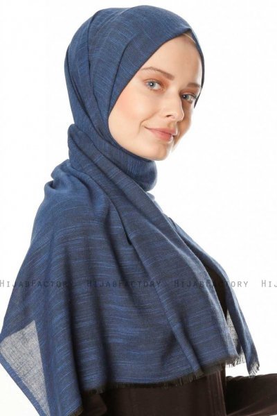 Esana - Navy Blue Hijab - Madame Polo