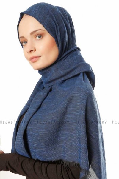 Esana - Navy Blue Hijab - Madame Polo