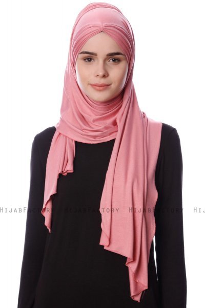 Eslem - Dark Pink Pile Jersey Hijab - Ecardin