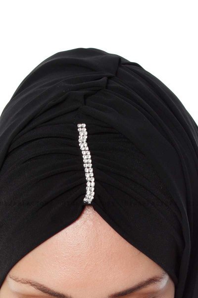 Evren - Black Chiffon Hijab