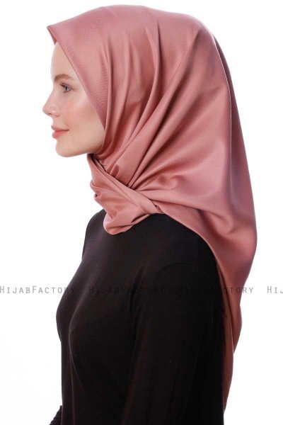 Eylul - Dusty Pink Square Rayon Hijab
